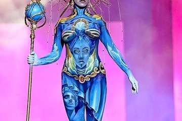 Tapicería Peñate, de Telde, se lleva el tercer premio del concurso de Maquillaje Corporal de 'Studio 54'/Lpcarnaval.